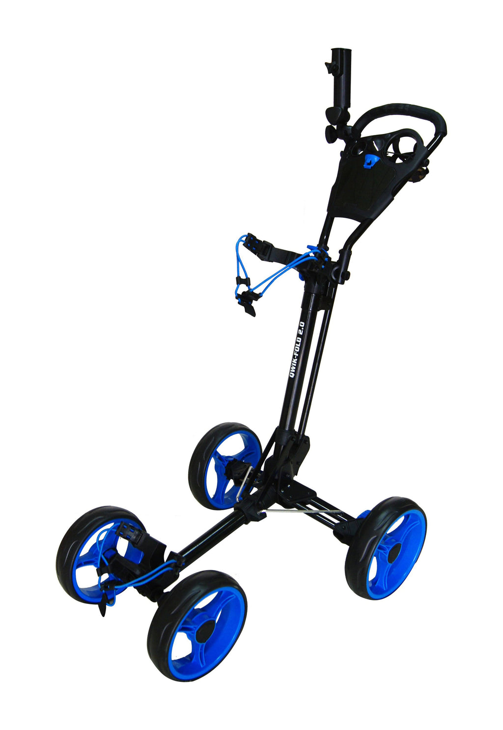 4 Wheel Folding Push Pull Golf Cart Black/Blue W8998