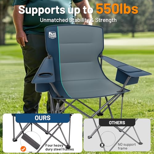 Oversized Heavy Duty Folding Camping Chair with Cup Holder W7331