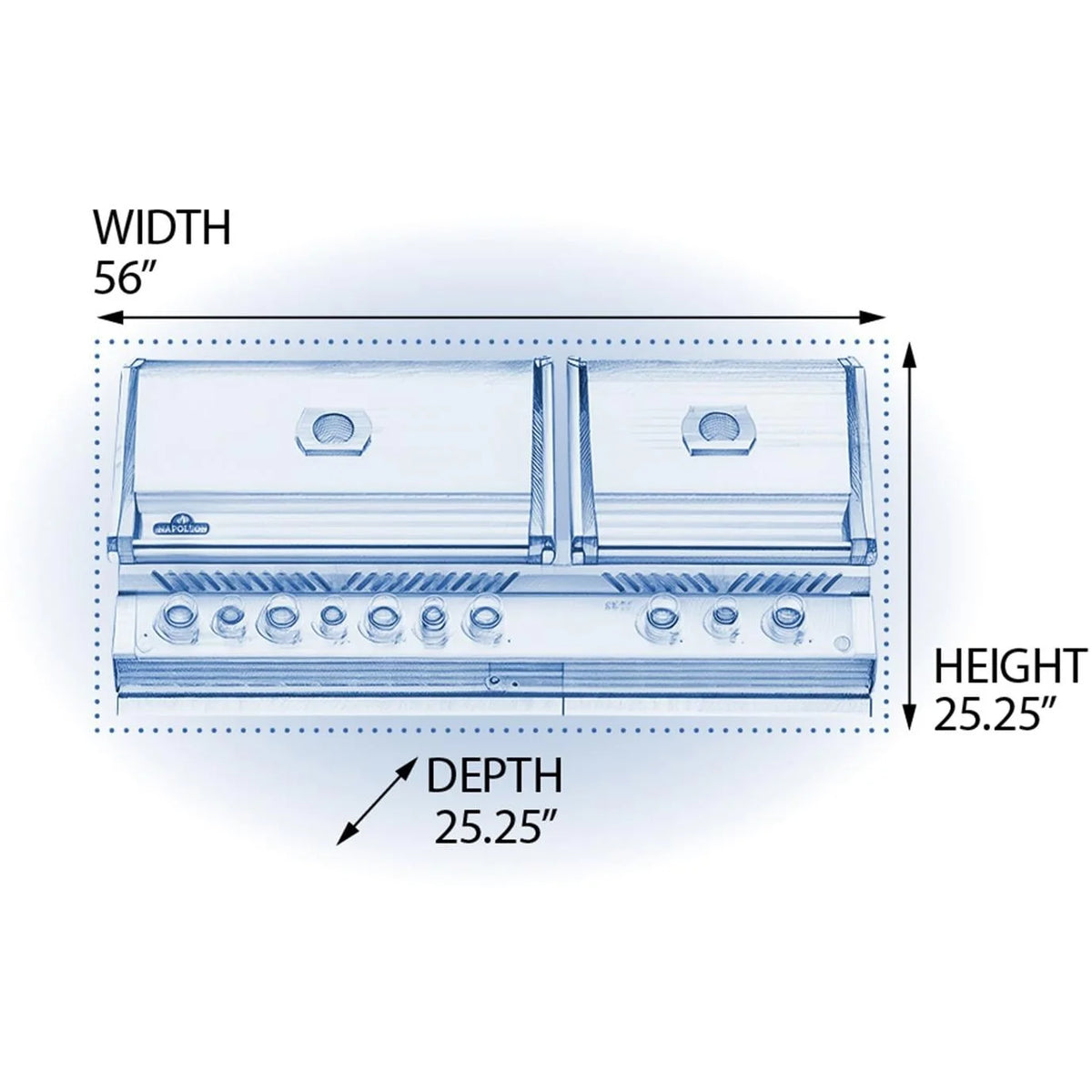 Built-in Natural Gas Grill with Infrared Burners L26713