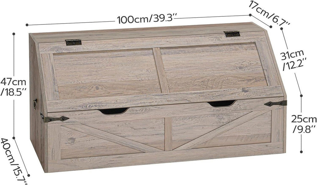 Wooden Storage Chest with Flip Top J168