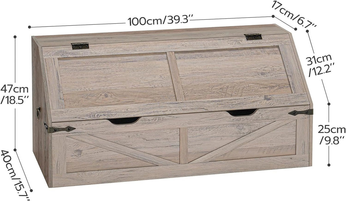 Wooden Storage Chest with Flip Top J168