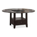 Round Wood Dining Table with Bottom Shelf O3140