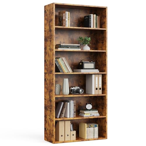 6 Shelf 63 Inch Tall Black Bookcase D29008
