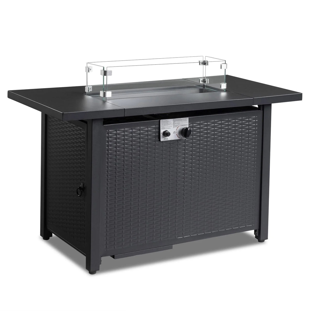 43'' Propane Fire Pit Table with Rain Cover and Wind Guard W3307