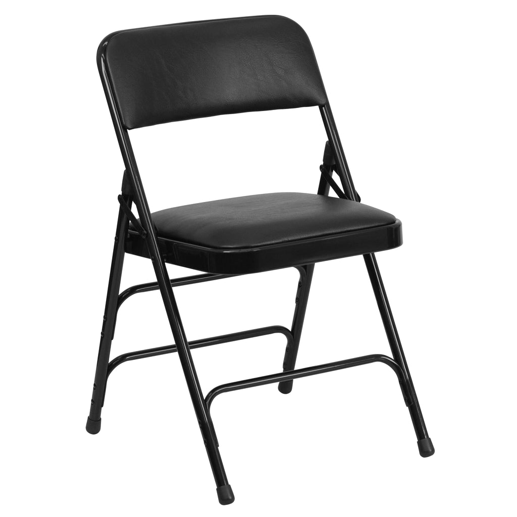Black Vinyl Metal Folding Chair H53391