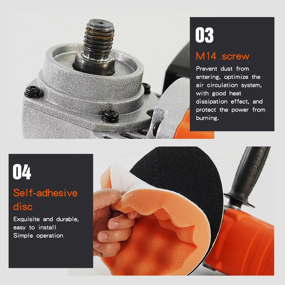 1580W Variable Speed Dual Action Random Orbital Buffer Polisher D436952