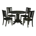 5-piece Wood Dining Table and Chairs in Black Y459