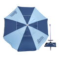 7 ft Fiberglass Beach Umbrella with Folding Anchor Base W9253