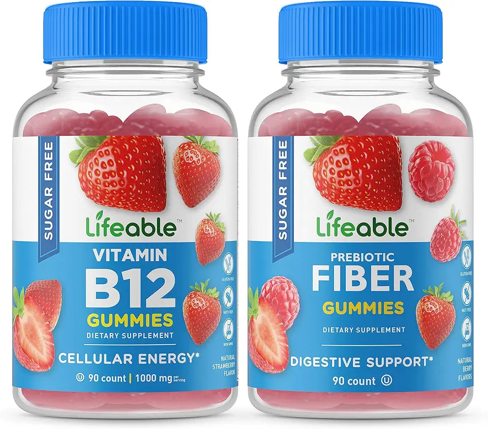Sugar Free Vitamin B12 Prebiotic Fiber Chewable Gummy Supplement Y360873