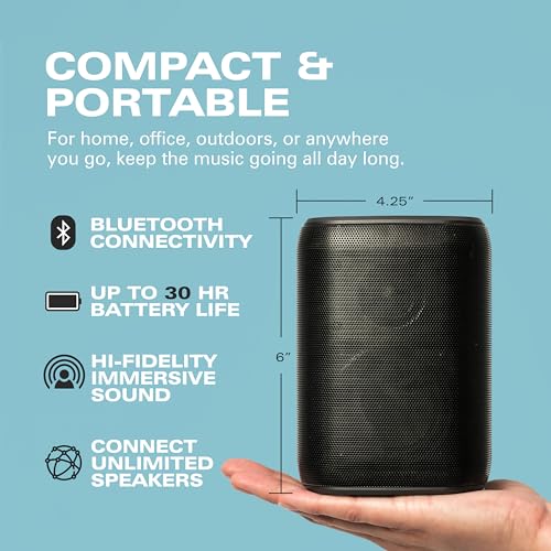 Two Speakers Bundle with up to 150 ft Range and 30 Hours Battery Life L4514