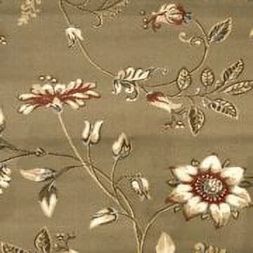 Green Multi Floral Border Area Rug 6'7" x 9'6" T858824