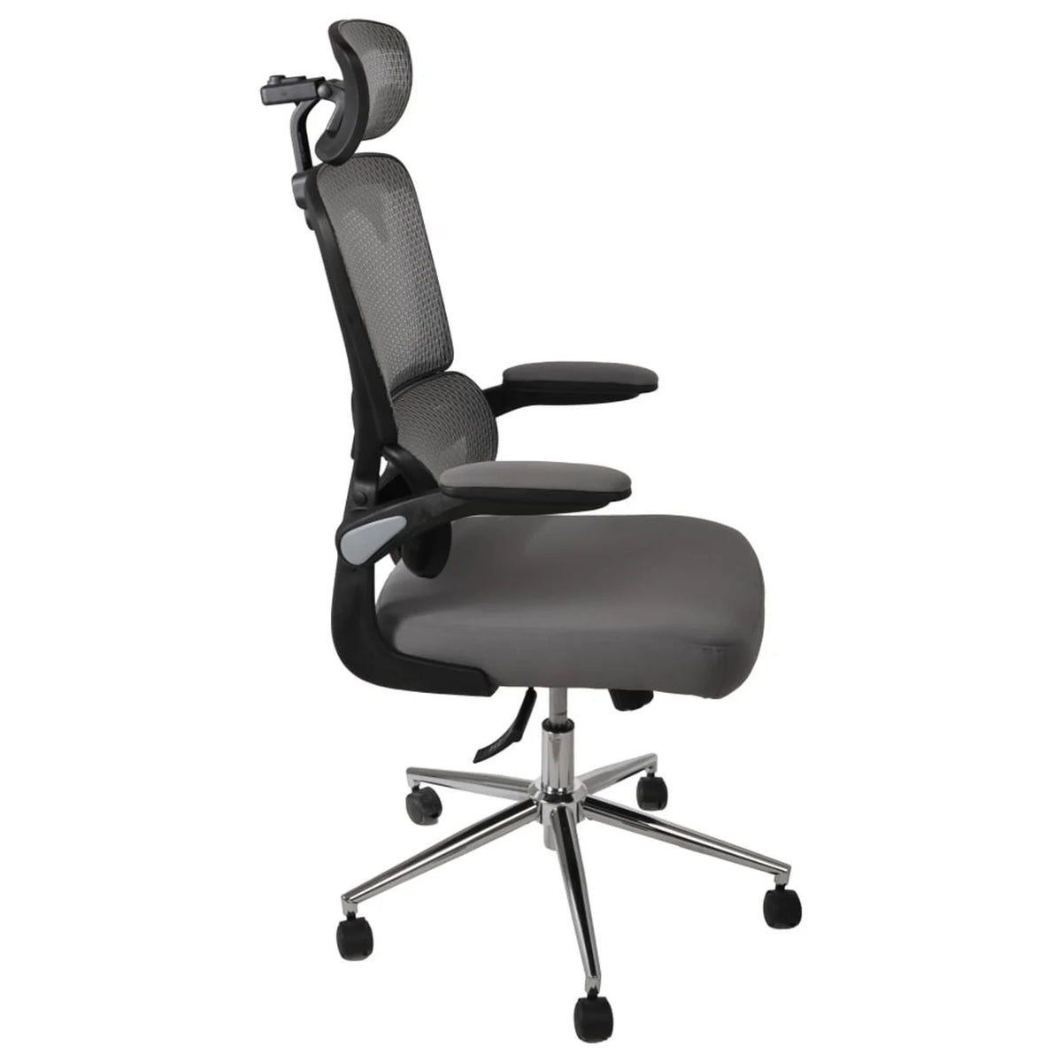 Grey Mesh Ergonomic Office Chair with Flip Up Arms Z133381