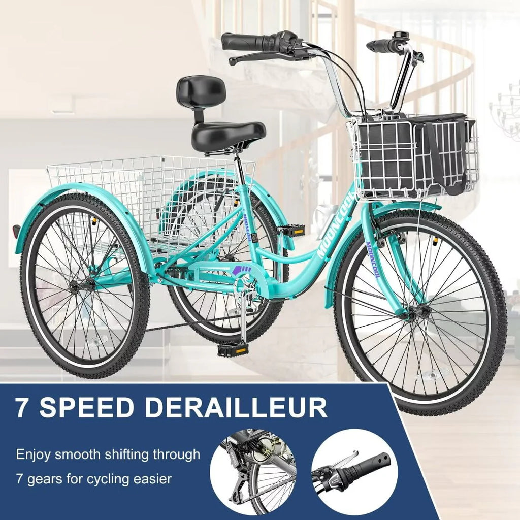 24 Inch 7 Speed Adult Tricycle O9190