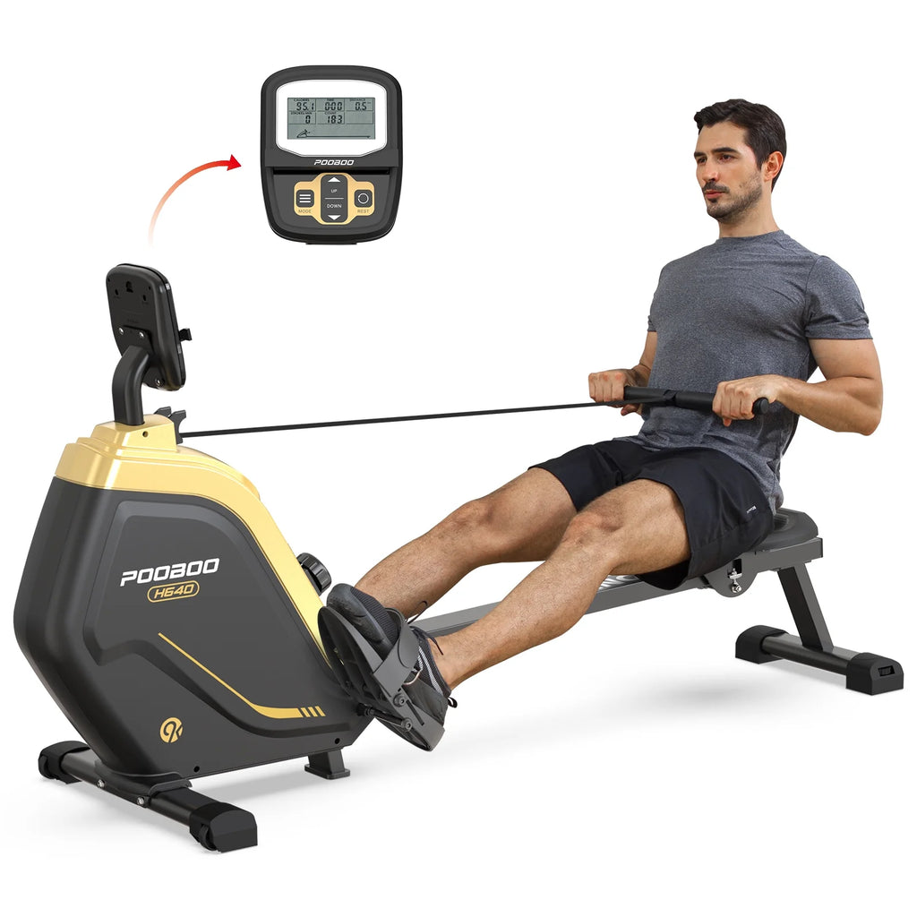 Folding Magnetic Rowing Machine with 16 level Resistance K5491