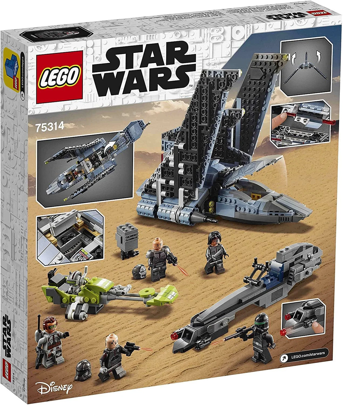 Star Wars Attack Shuttle Building Toy Set with 5 Clones Minifigures Z319693