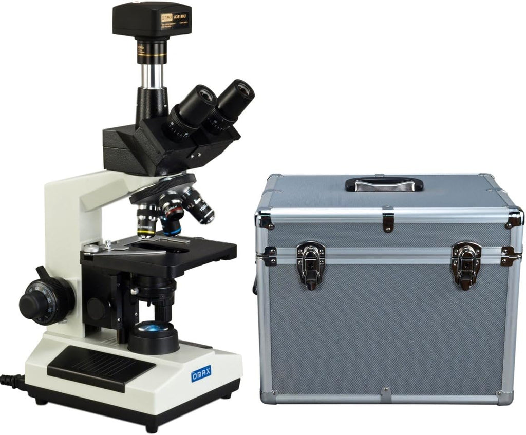40X-2500X Trinocular Compound LED Microscope with 14MP Digital Camera W845820