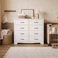 Black 6 Drawer Double Dresser I73975