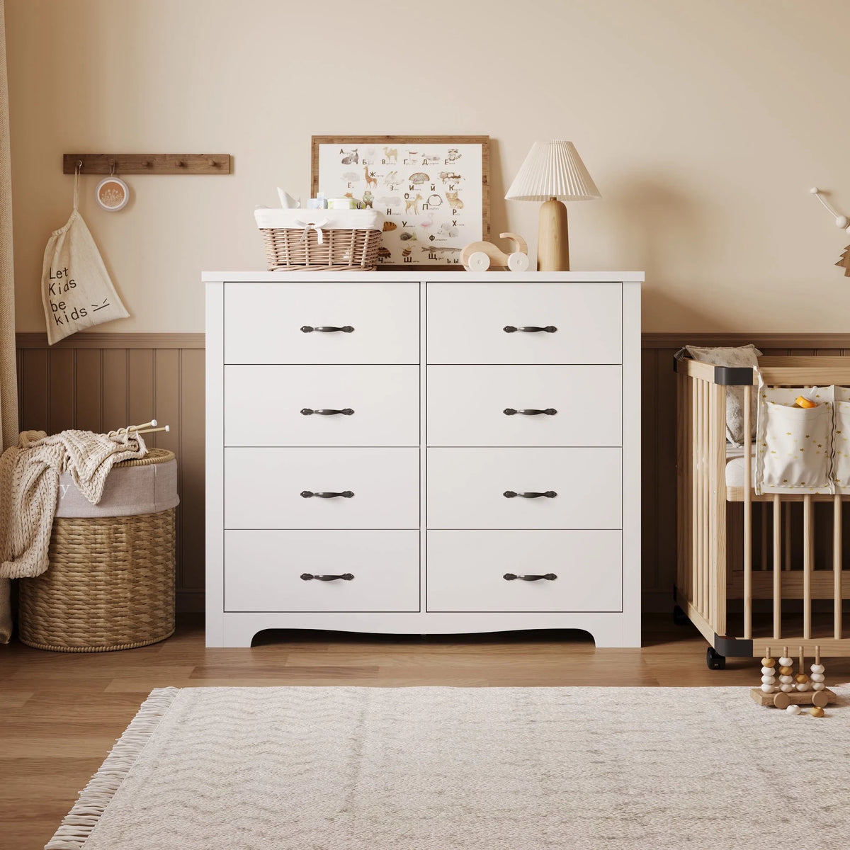 Black 6 Drawer Double Dresser I73975