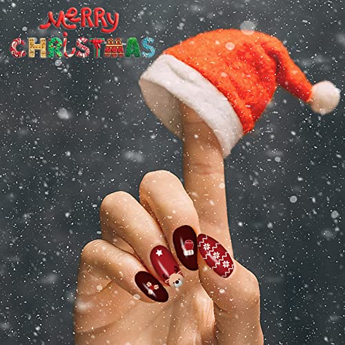 16 Sheets Holiday Nail Wraps Stickers with 2 Pcs Nail Files B422998