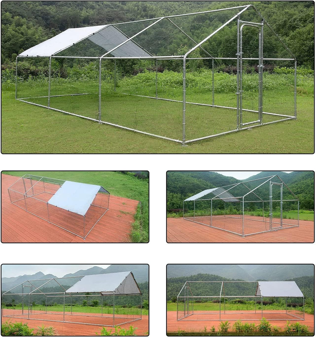 Large Metal Chicken Coop Run H5514