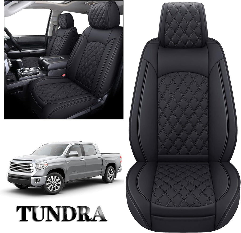 Waterproof Leather Full Seat Covers 5 PCS Full Set Black-White G883