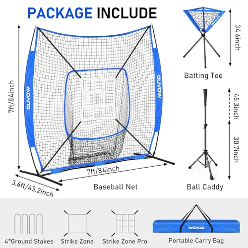 7x7 ft Baseball Softball Net with Strike Zone E6431