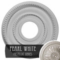 Hand-Painted Pearl White Ceiling Medallion E177