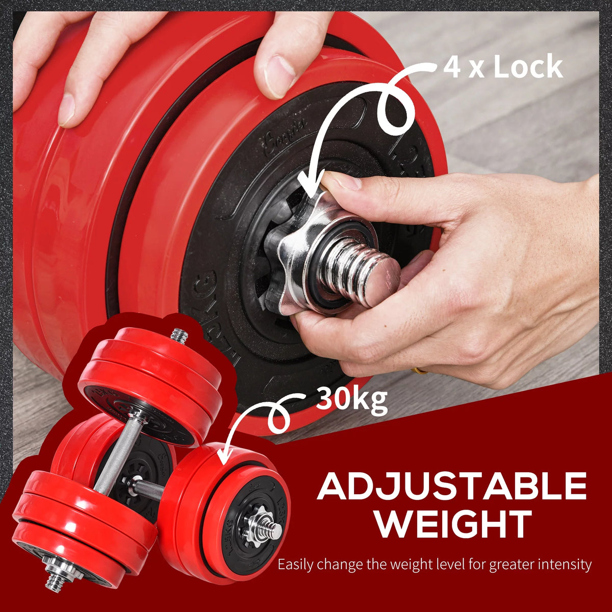 Adjustable 66lbs Dumbbell Set Y64607