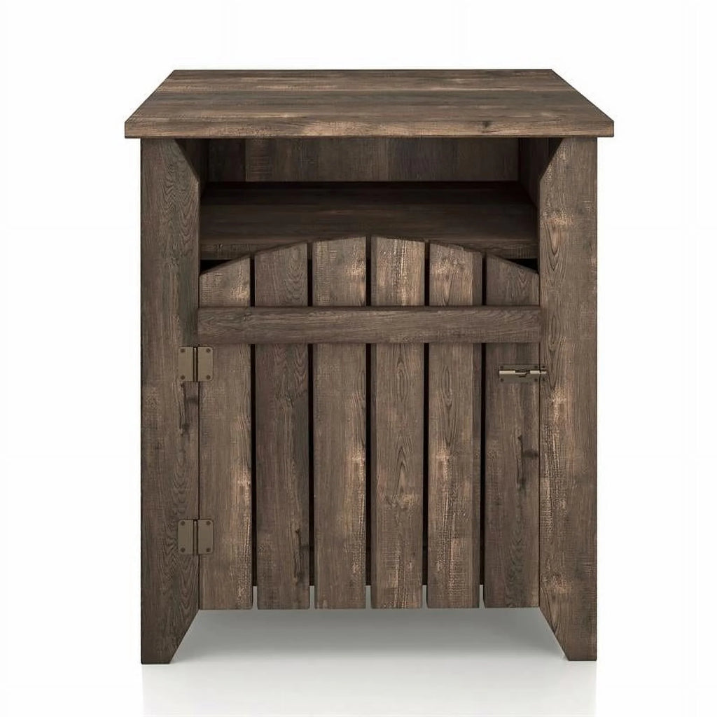 Oak Wood Storage Coffee Table and End Table Set B958