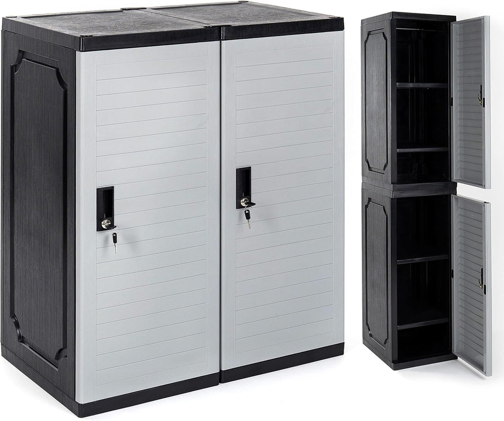 2 Door Locker Storage Cabinets Set of 2 T4744