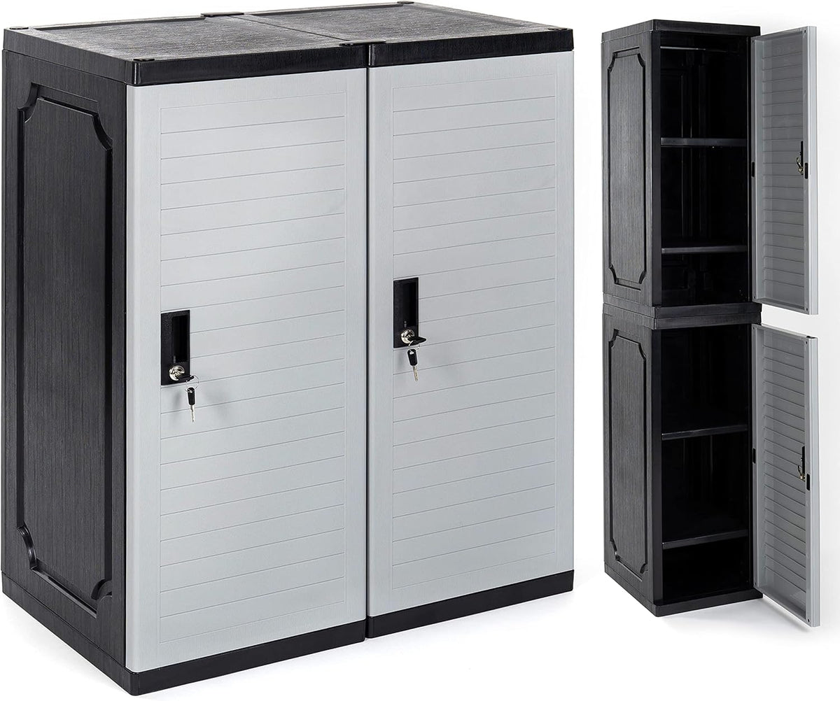 2 Door Locker Storage Cabinets Set of 2 T4744