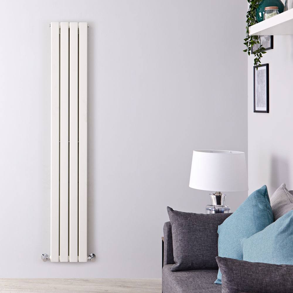 White Vertical Hot Water Radiator U311