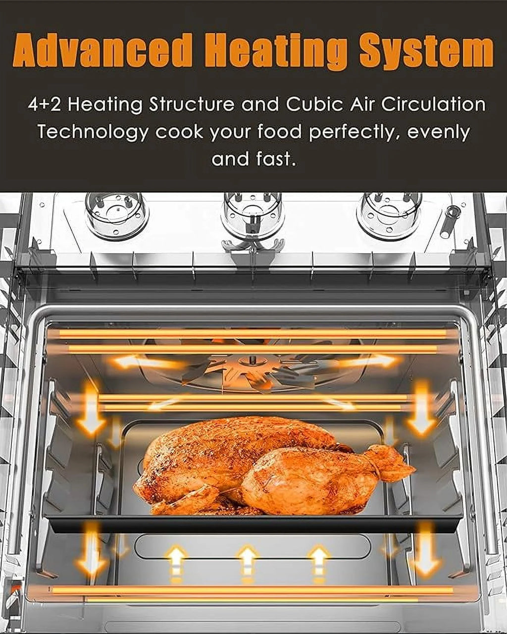 Air Fryer Toaster Oven 5 in 1 19 Quart Gray F55438