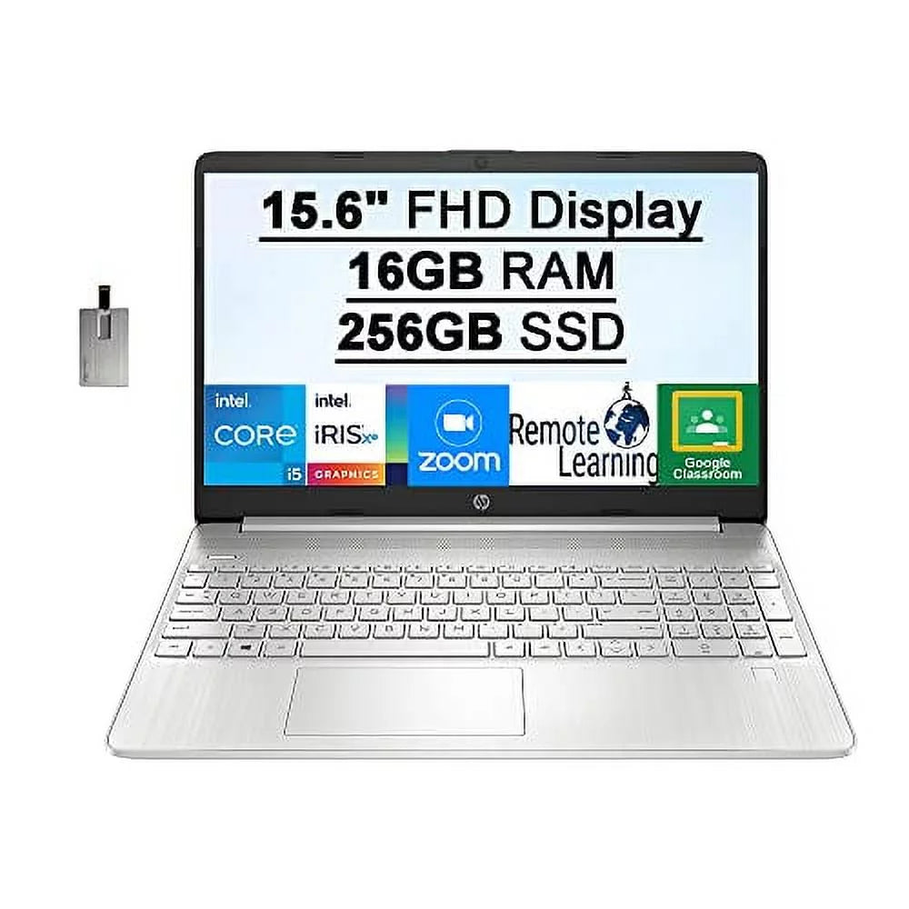 15.6 in FHD IPS Laptop Intel Core i5 16GB RAM 256GB SSD Silver Y7703