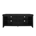 Black MDF Corner TV Stand with Adjustable Shelves A5127