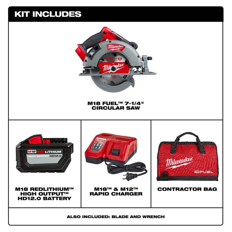 18V Lithium-Ion Brushless Cordless 7-1/4 in. Circular Saw Kit with Grinder C430