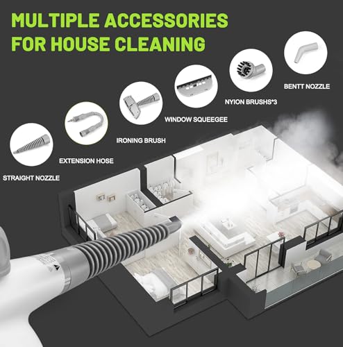 Handheld Pressurized Steam Cleaner with 13 Accessories W640434