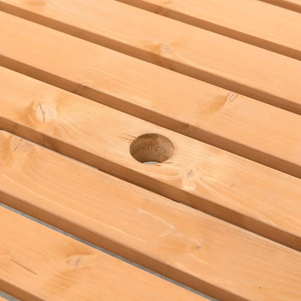 Wooden Round Picnic Table with Bench V2835