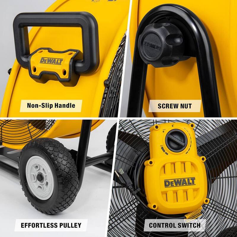 Heavy-Duty Drum Fan with Power Cord and Speed Control I874250