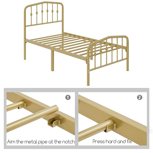 White Full Metal Platform Bed with Wrought Iron Headboard R126