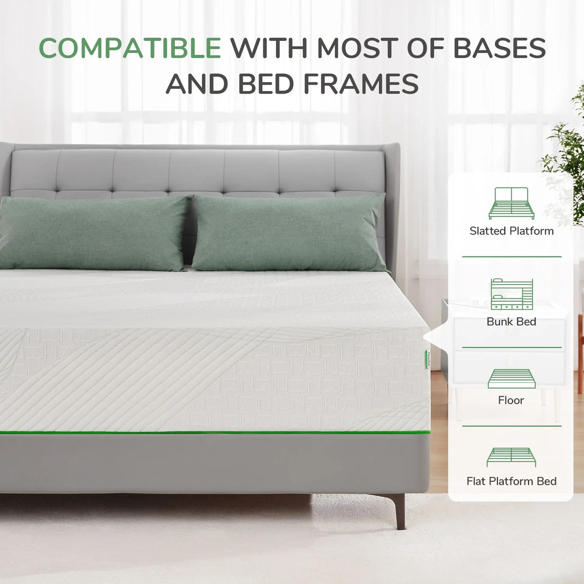 10 inch Gel Memory Foam Mattress Queen Size I700