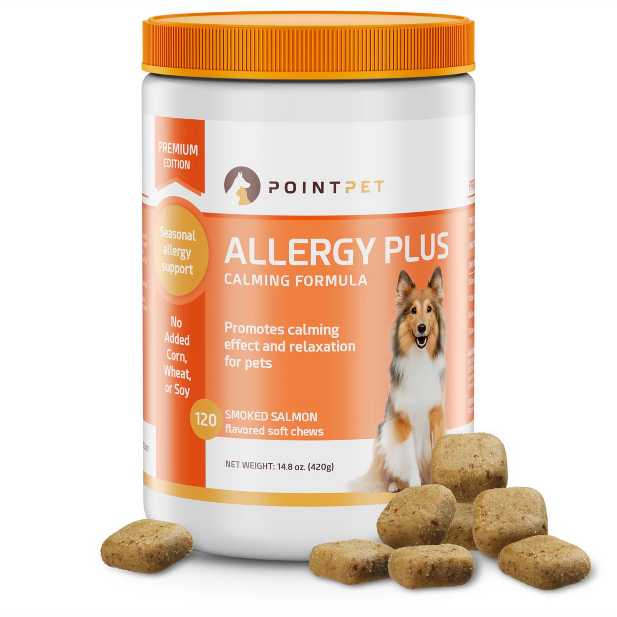 Smoked Salmon Oil Flavor Dog Allergy Calming Treats A500