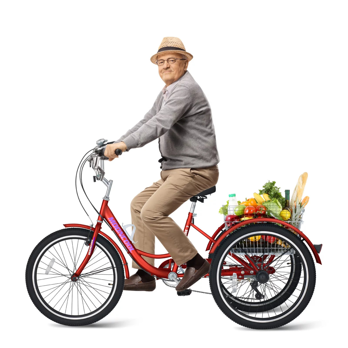 Adult Tricycles 3 Wheel 7 Speed Trikes with Basket A5047