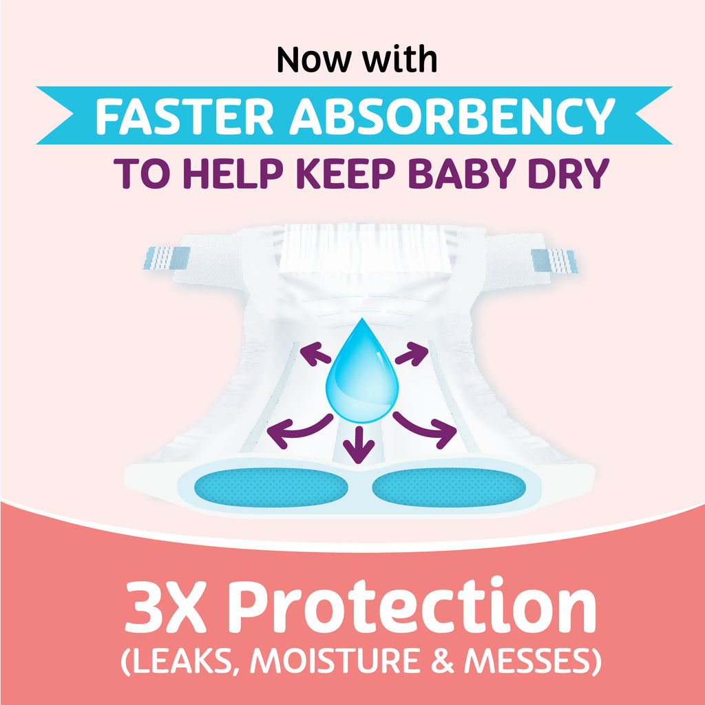 Dry & Gentle Diapers Size 2, 240 Count P3199