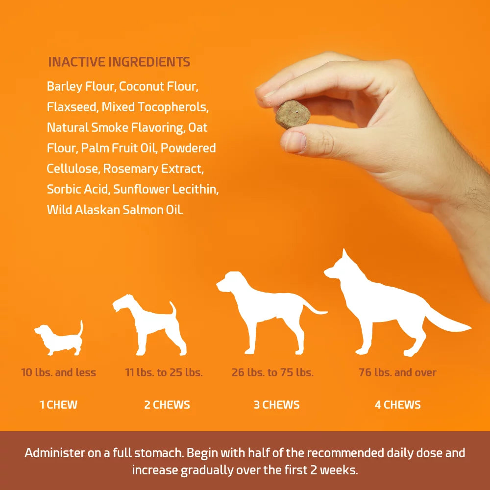 Smoked Salmon Oil Flavor Dog Allergy Calming Treats A500