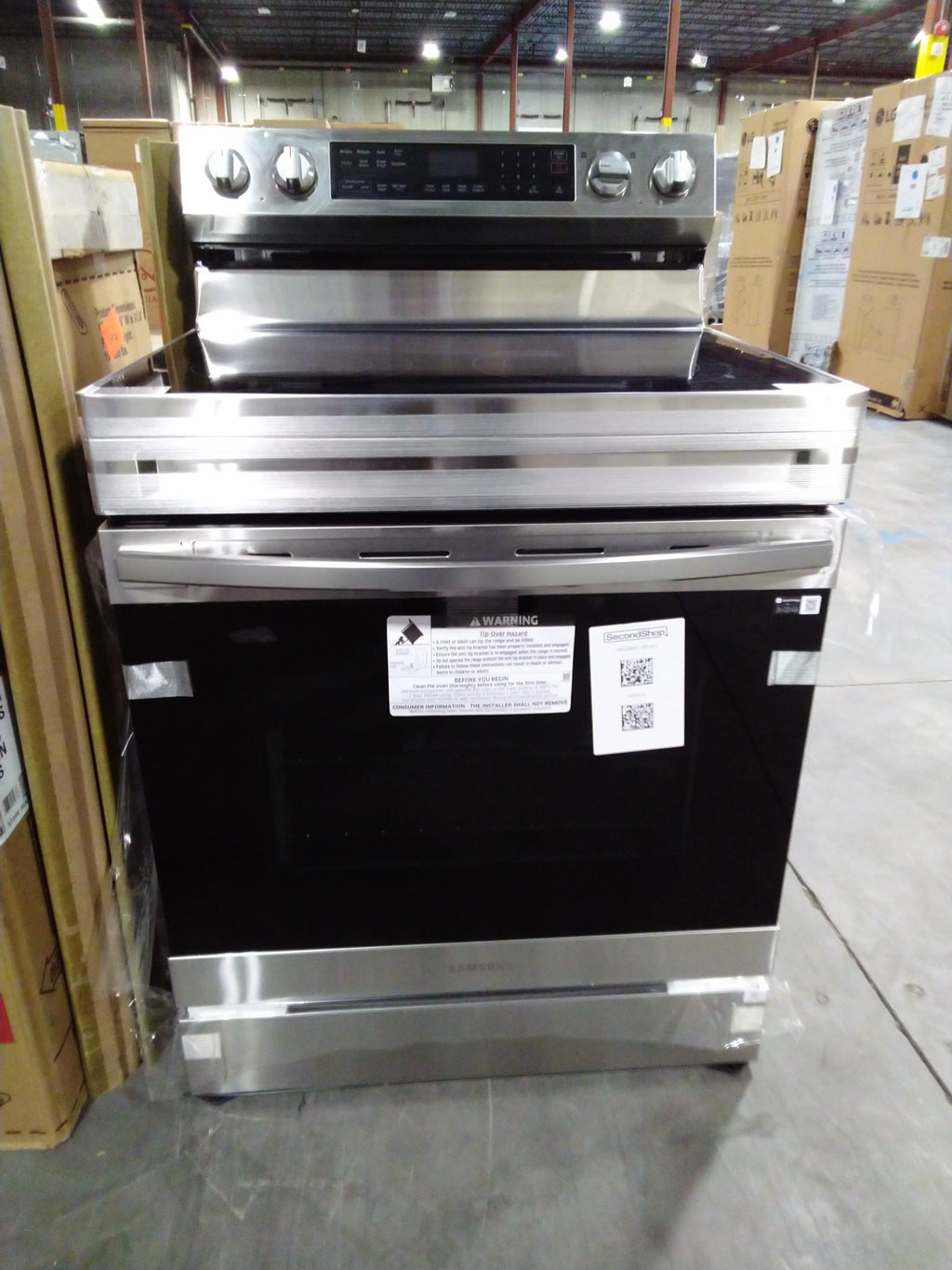 30 In. 6.3 Cu. Ft. Stainless Steel Electric Range T159