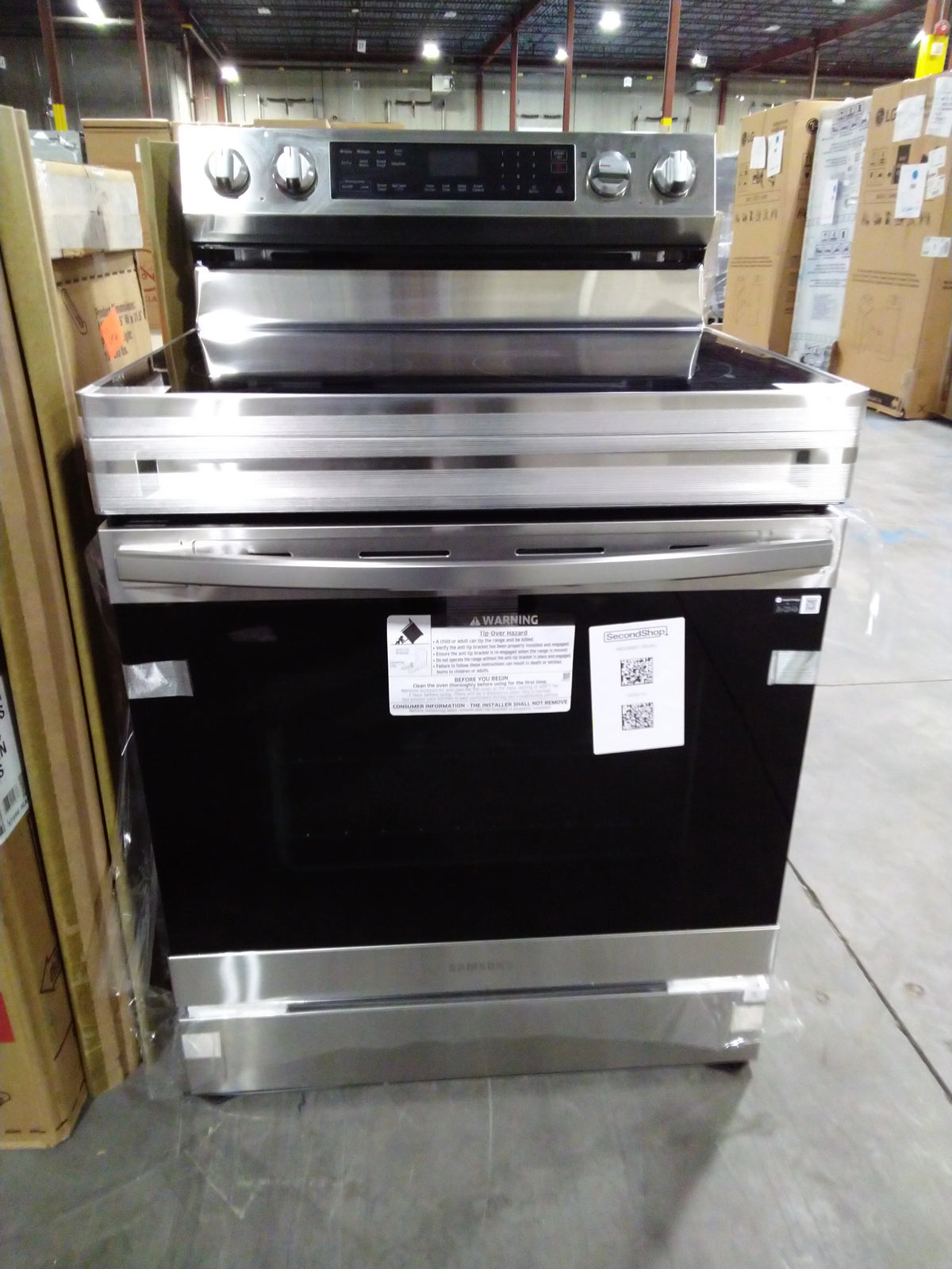 30 In. 6.3 Cu. Ft. Stainless Steel Electric Range T159