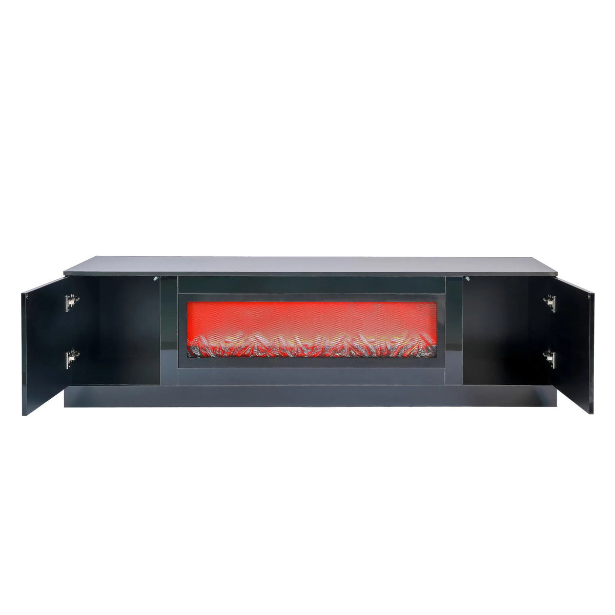 Black Electric Fireplace TV Stand Z414