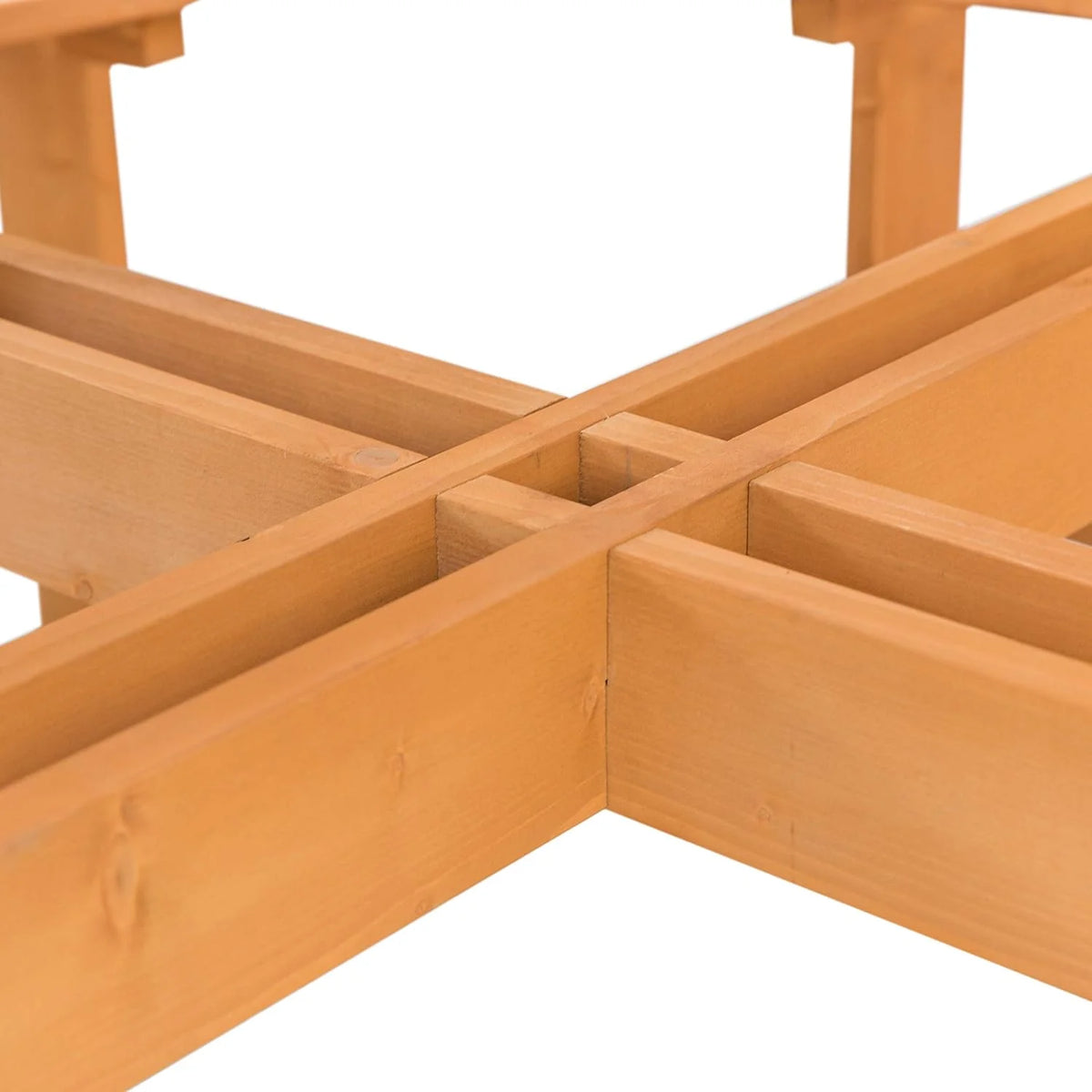 Wooden Round Picnic Table with Bench V2835