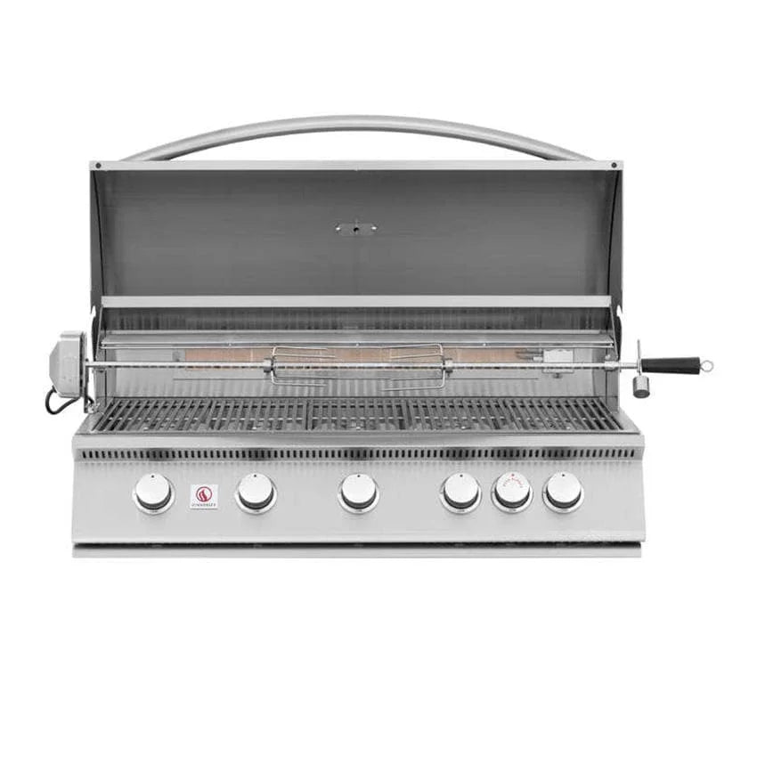 40-Inch 5-Burner Built-In Natural Gas Grill with Rear Infrared Burner L2194